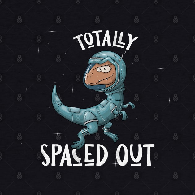 Spaced Out Dinosaur Astronaut in Outer Space Velociraptor by SkizzenMonster